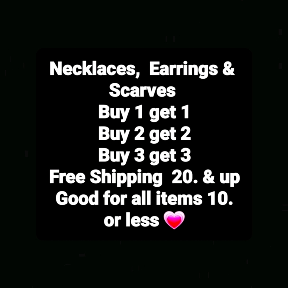 Necklaces Earrings and Scarves